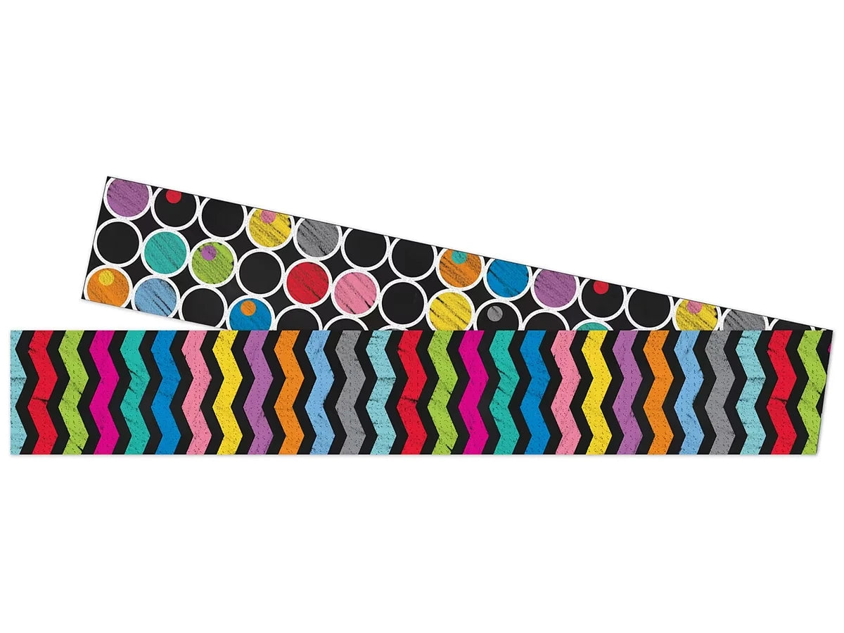 Colorful Chalkboard Double-Sided Border - US 6209