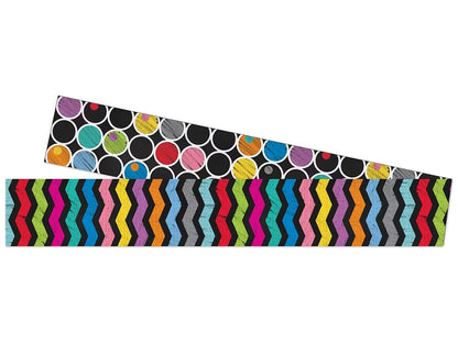 Colorful Chalkboard Double-Sided Border - US 6209