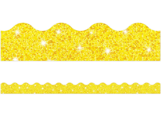 Yellow Sparkle Scalloped Border - US 4166