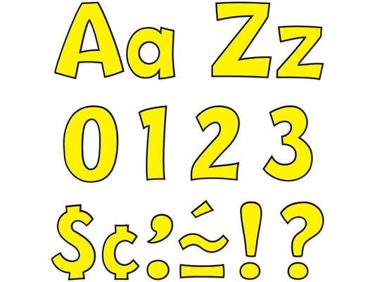 Yellow Playful 4" Punch-Out Letters - US 6805