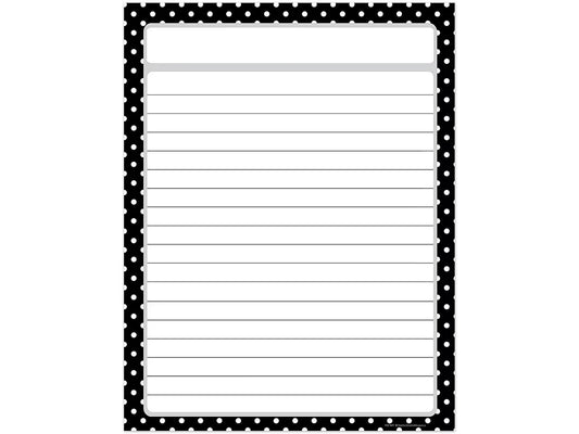 Black Polka Dot Lined Poster - US 1154