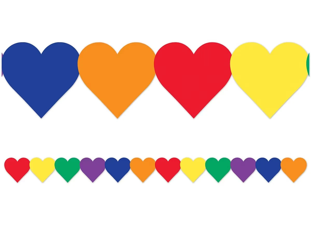 Colorful Heart Border - US 8347