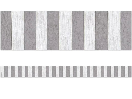 Modern Farmhouse Gray Striped Border - US 1444