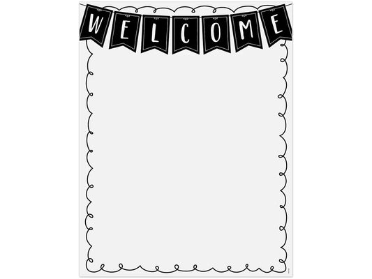 Black & White Welcome Poster - US 5784