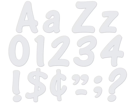 White 4" Self-Adhesive Punch-Out Letters - US 3821
