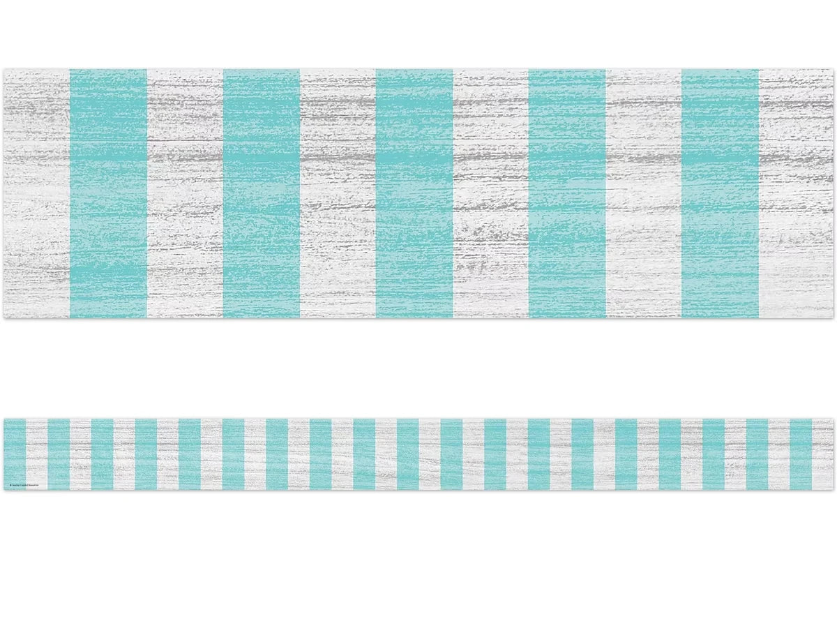 Lemon Zest Turquoise Striped Border - US 4128