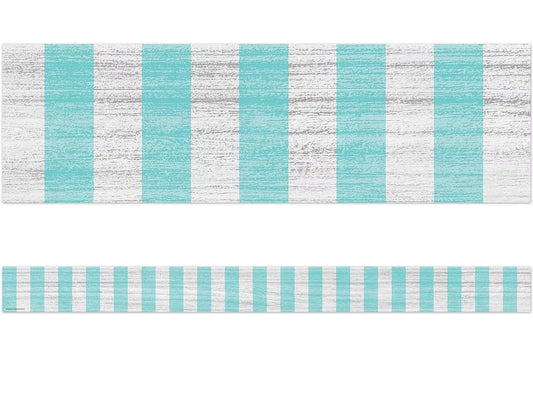 Lemon Zest Turquoise Striped Border - US 4128