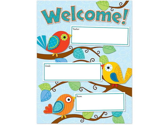 Boho Birds Welcome Poster - US 1667