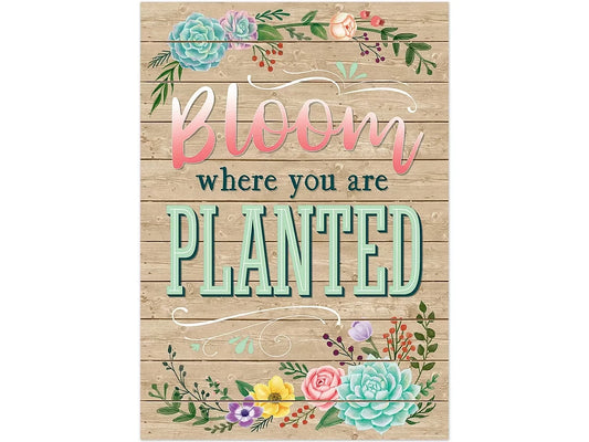 Rustic Bloom - Bloom Where You Are Planted Poster - US 6624