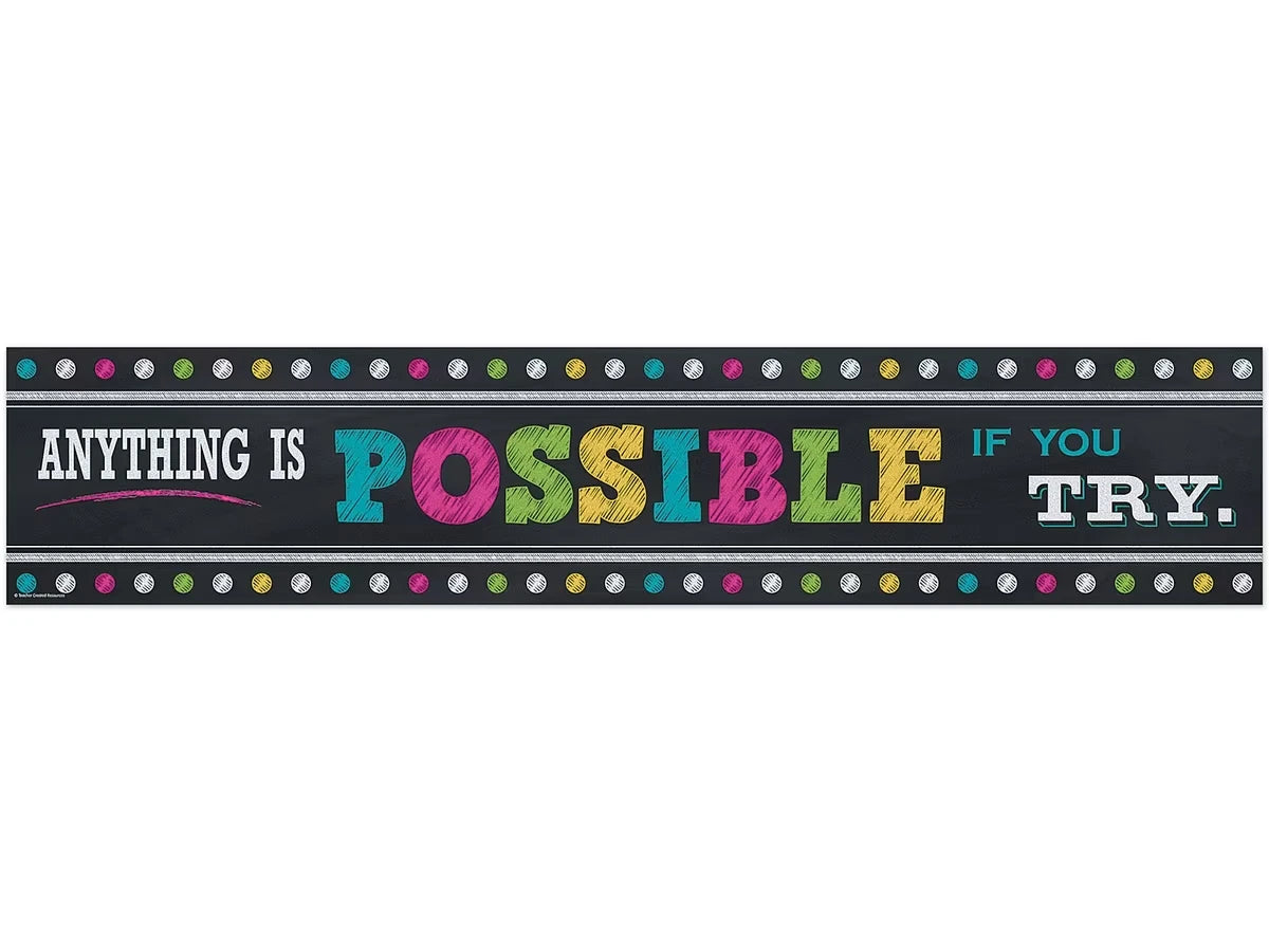 Chalkboard Brights Motivational Banner - US 1678