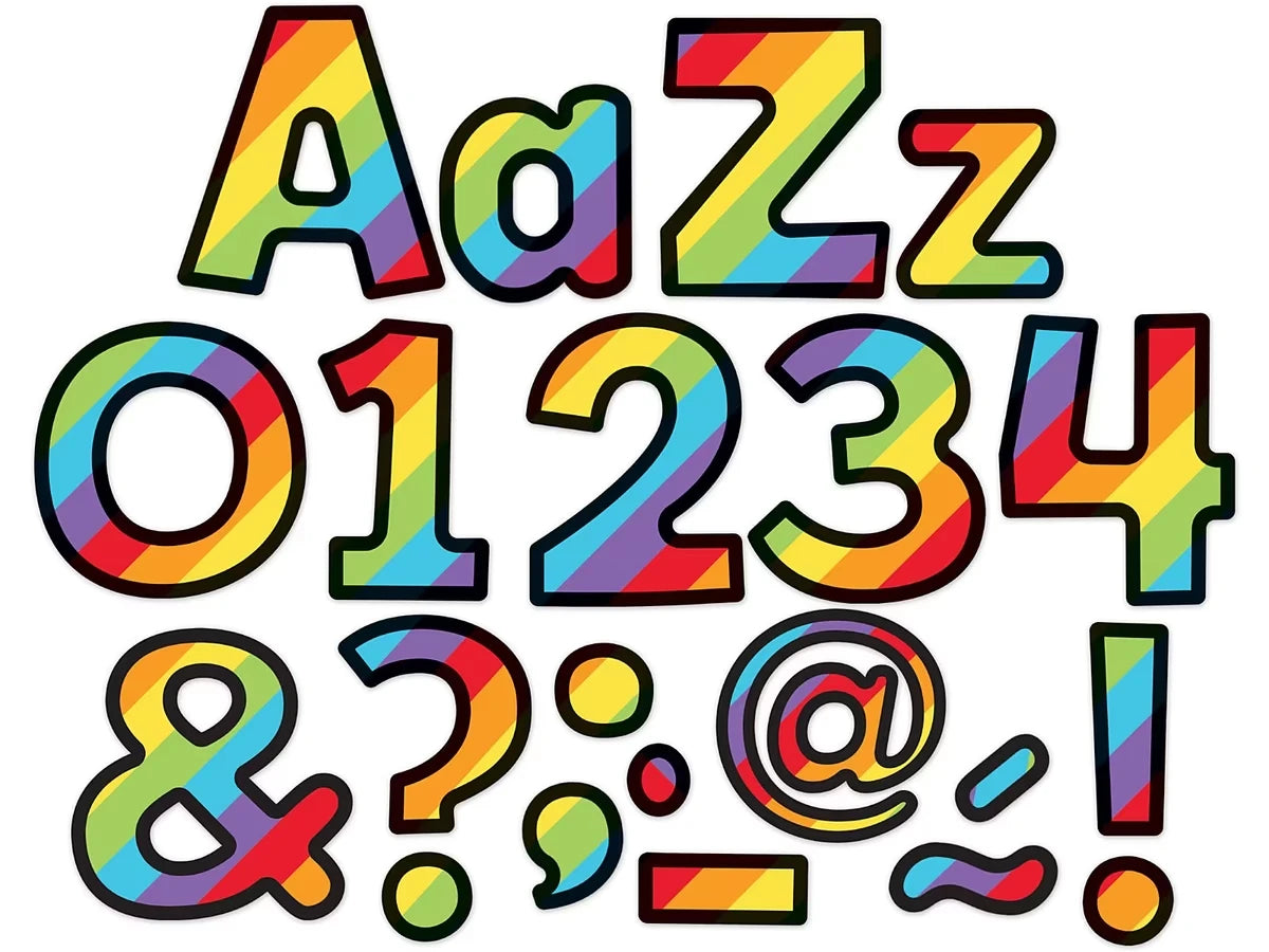 Celebrate Learning Rainbow 4" Punch-Out Letters - US 1570