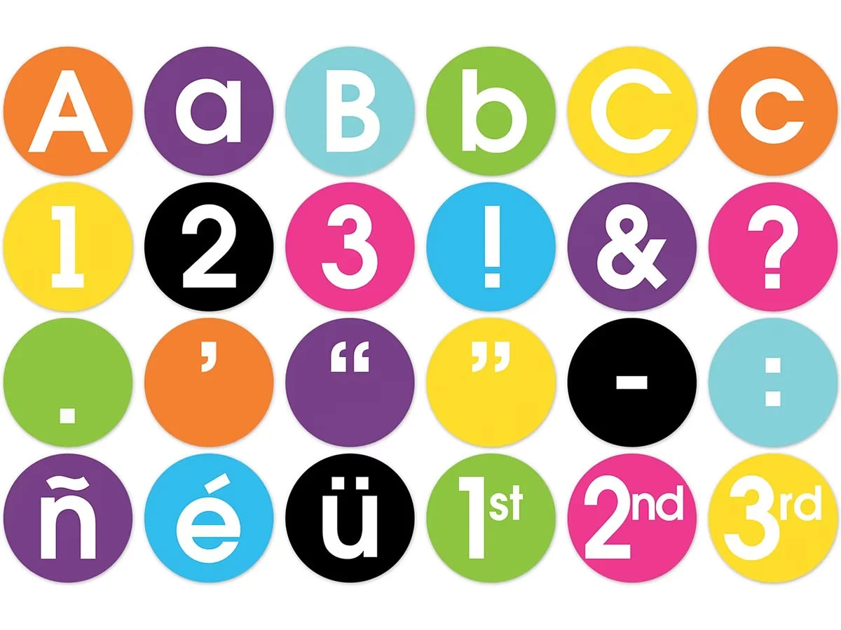 Colorful Circle 3" Punch-Out Letters - US 8340