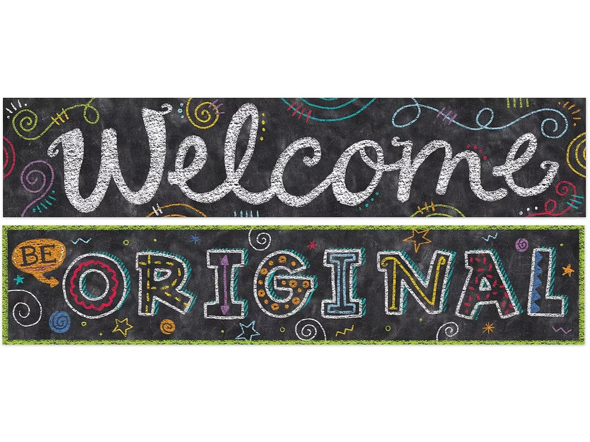 Chalk It Up! Double-Sided Welcome Banner - US 1888