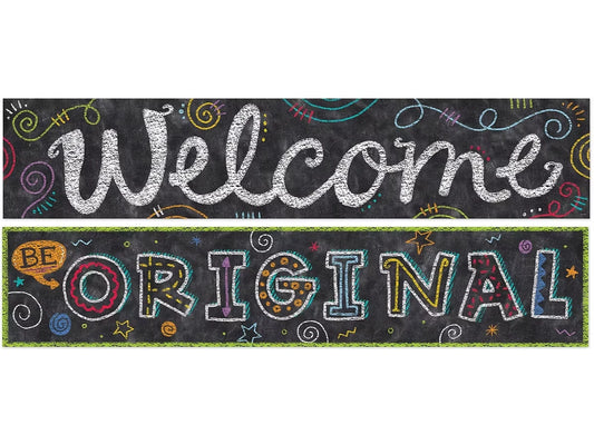 Chalk It Up! Double-Sided Welcome Banner - US 1888
