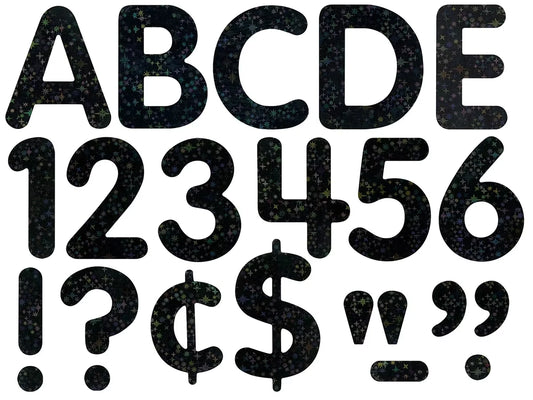 Black Dazzle 2" Self-Adhesive Punch-Out Letters - US 1040
