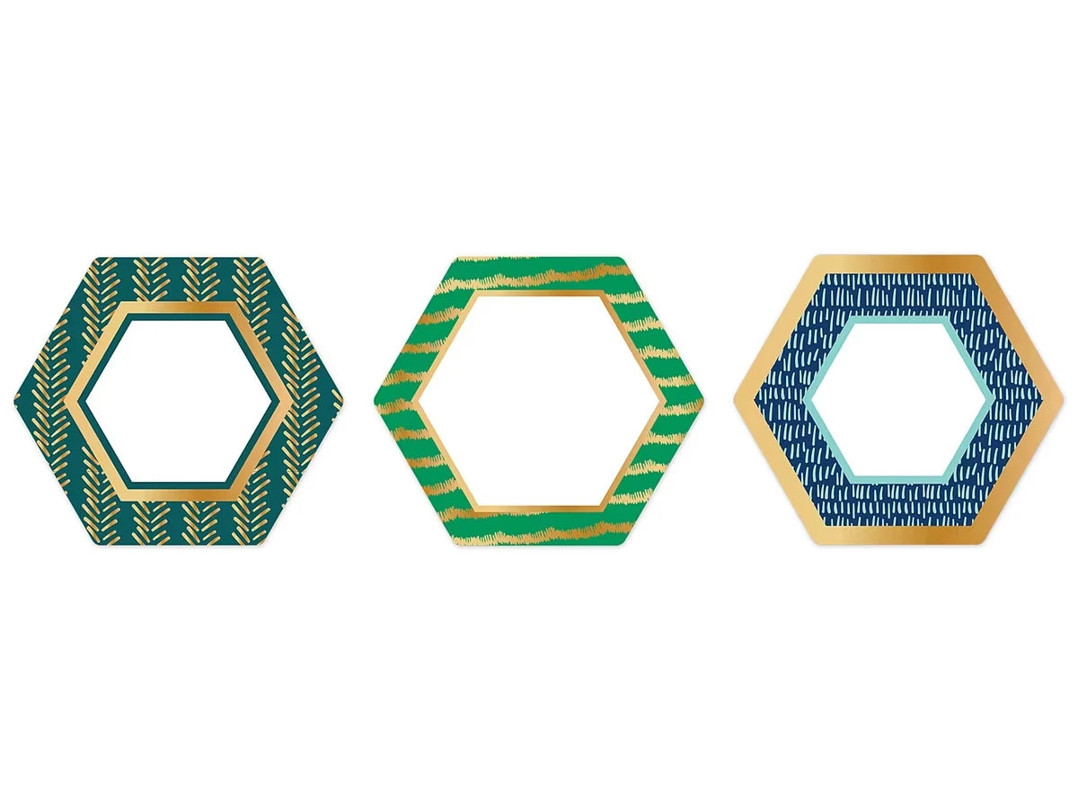 One World Foil Hexagon Accents - US 4424