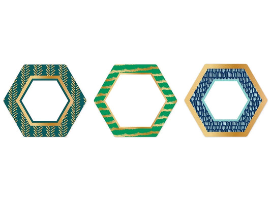 One World Foil Hexagon Accents - US 4424