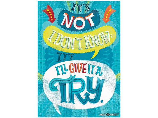 Growth Mindset I’ll Give It a Try Poster - US 3494
