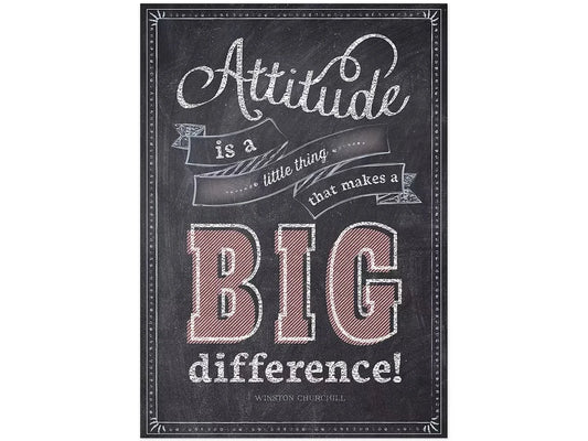 Chalk It Up! Attitude Makes a Big Difference Poster - US 8111