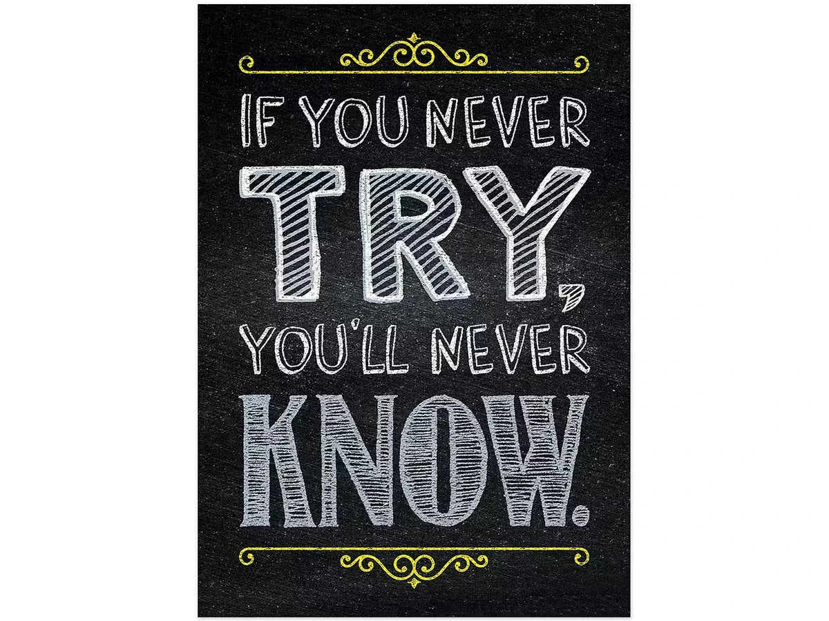 Chalk It Up! If You Never Try, You’ll Never Know Poster - US 6460