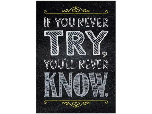 Chalk It Up! If You Never Try, You’ll Never Know Poster - US 6460
