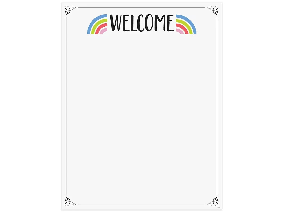 Rainbow Doodles Welcome Poster - US 3250
