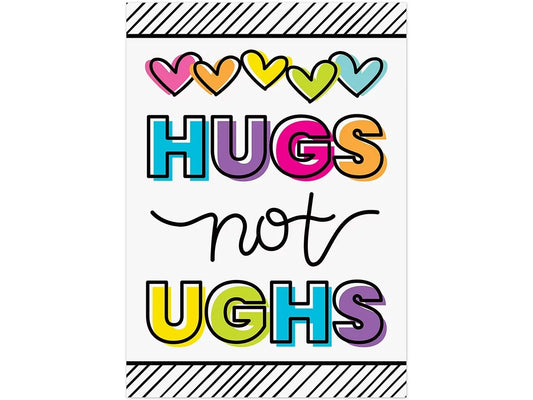 Kind Vibes Hugs Not Ughs Poster - US 4542