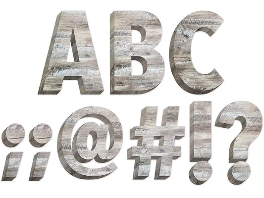 Rustic Wood 6" Punch-Out Letters - US 5251