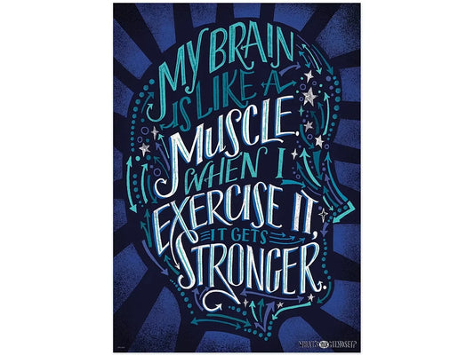 Growth Mindset My Brain Is Like a Muscle Poster - US 4812
