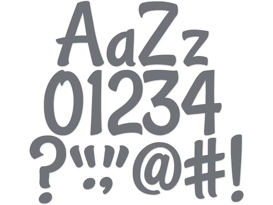 Gray Stylish 4" Punch-Out Letters - US 9685