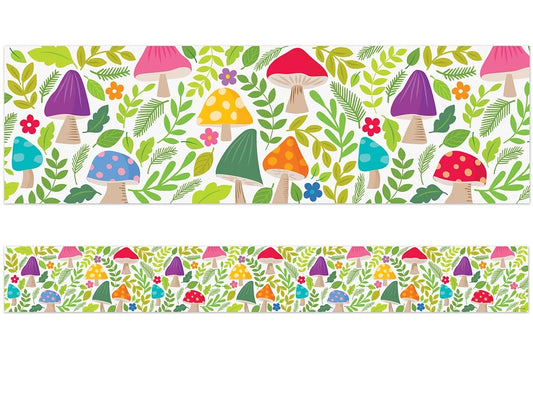 Woodland Friends Mushroom Medley Border - US 3637