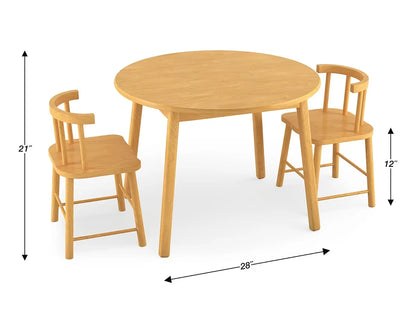 Butcher-Block Table and Chair Set - US 8380