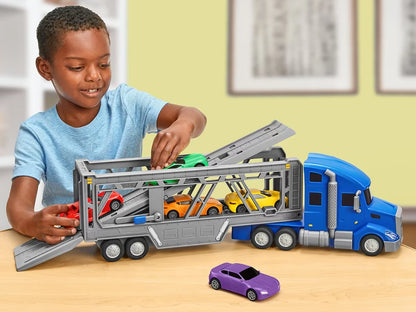 On the Move! Big Rig Car Carrier - US 7022
