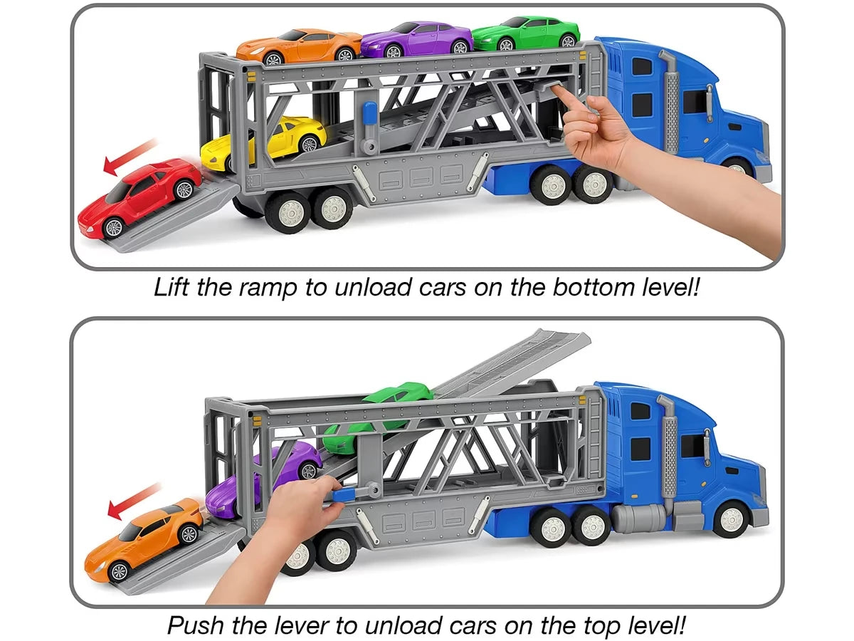 On the Move! Big Rig Car Carrier - US 7022