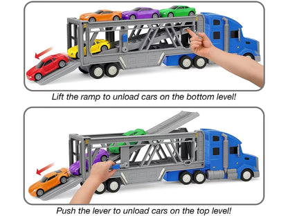 On the Move! Big Rig Car Carrier - US 7022