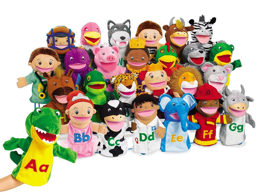 Machine-Washable Alphabet Puppet Set - US 9559