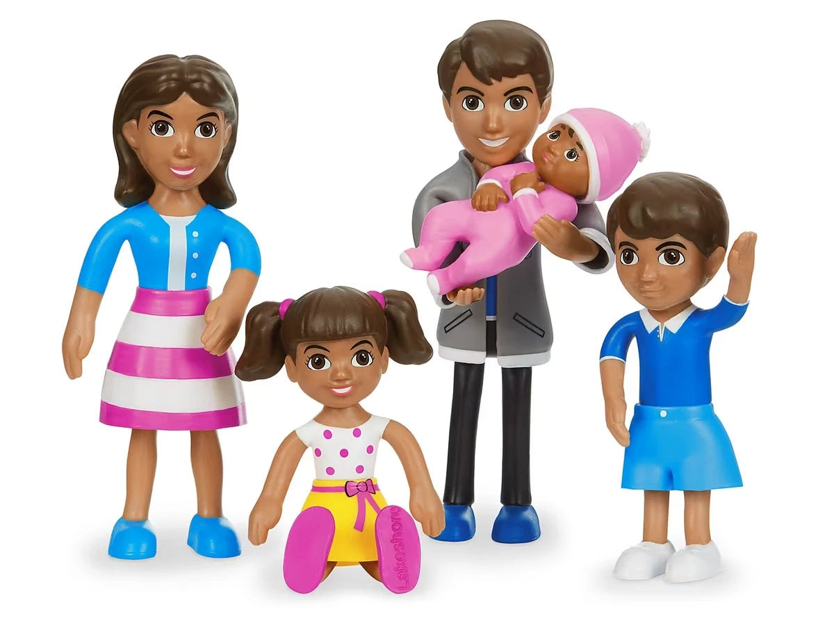 Lakeshore Pose & Play Dolls - Hispanic Family - US 7885
