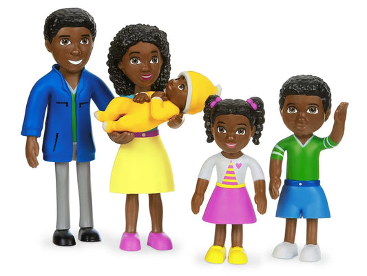 Lakeshore Pose & Play Dolls - African American Family - US 7389