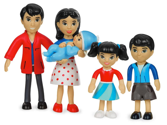 Lakeshore Pose & Play Dolls - Asian Family - US 6473