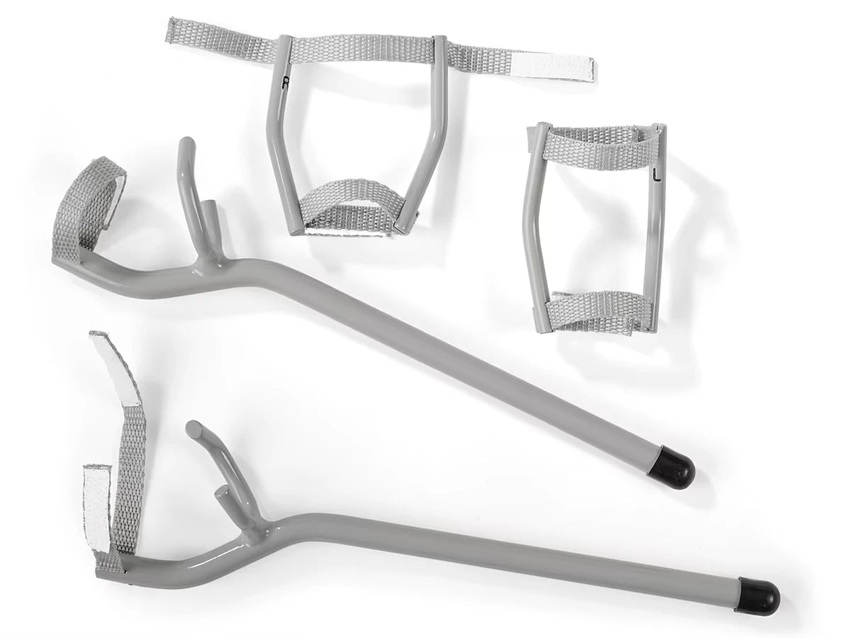 Two Leg Braces and Two Forearm Crutches - US 6745