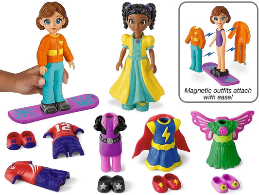 Magnetic Dress & Play Dolls - US 4862