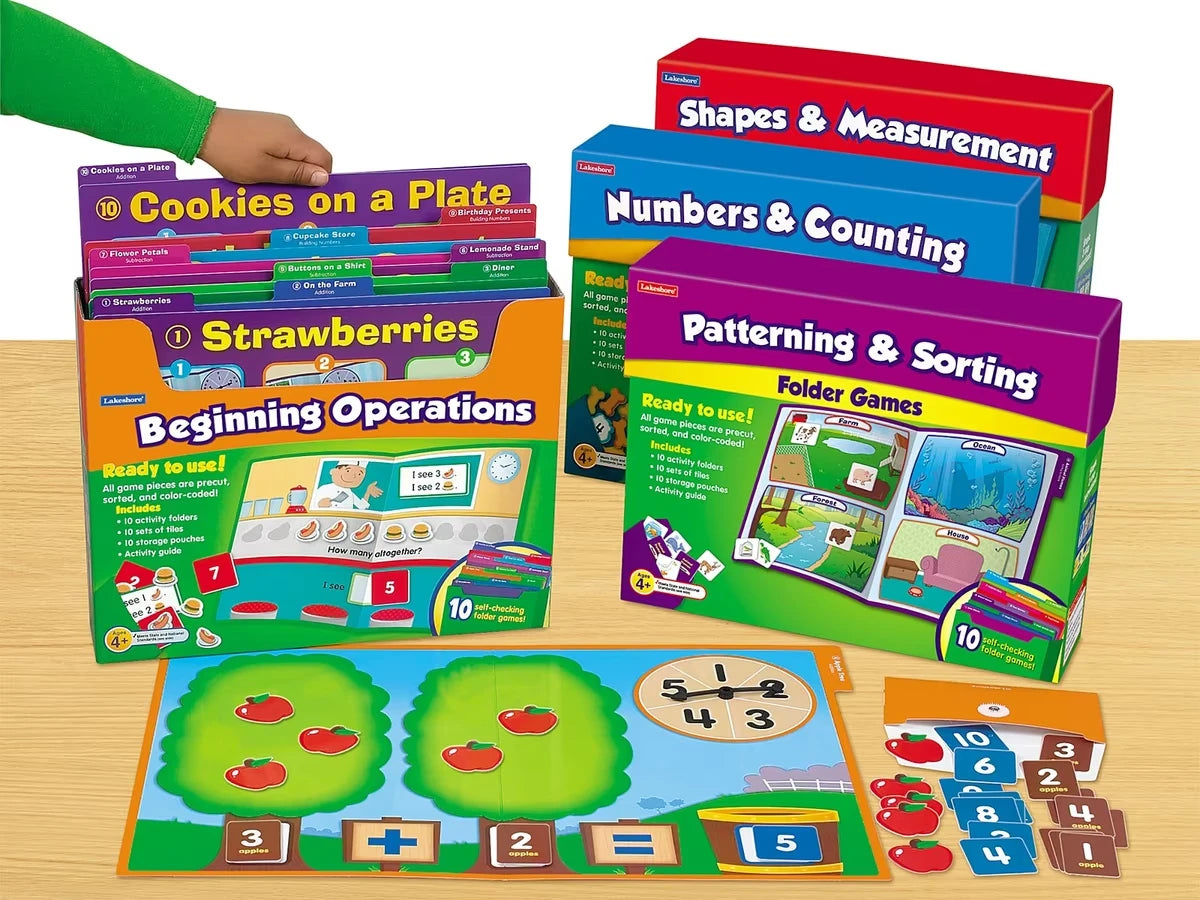 Early Math Folder Game Libraries - Pre K-K - Complete Set - US 3960