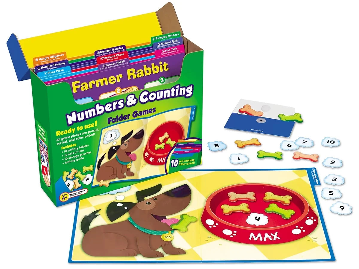 Numbers & Counting Folder Game Library - Pre K-K - US 8277