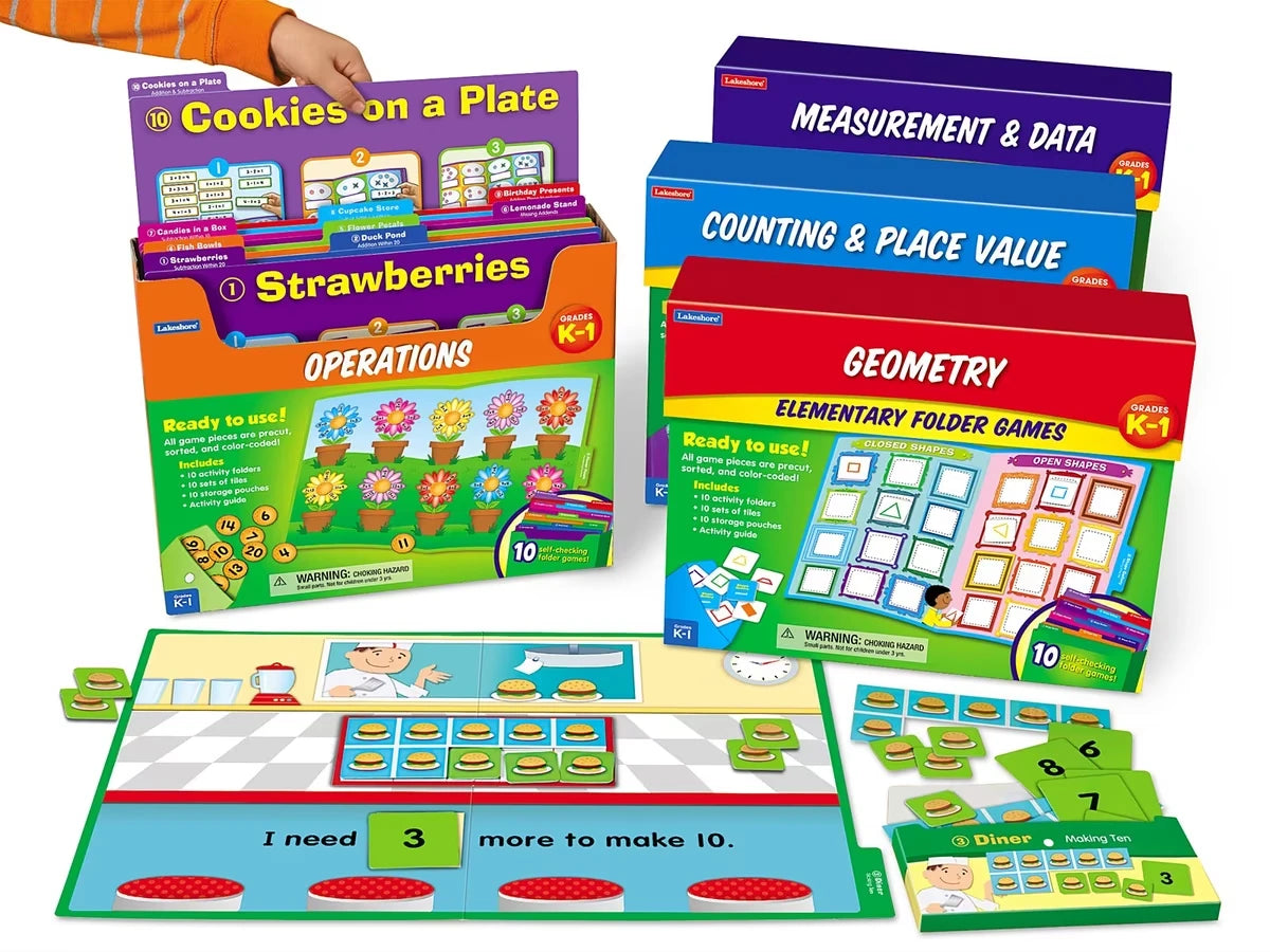 Math Folder Game Libraries - K-Gr. 1 - Complete Set - US 6790