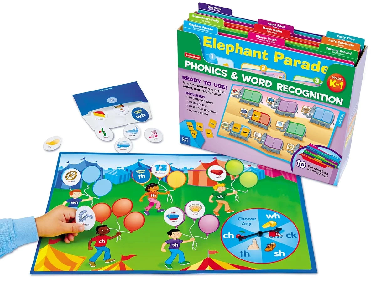 Phonics & Word Recognition Folder Game Library - K-Gr. 1 - US 8265