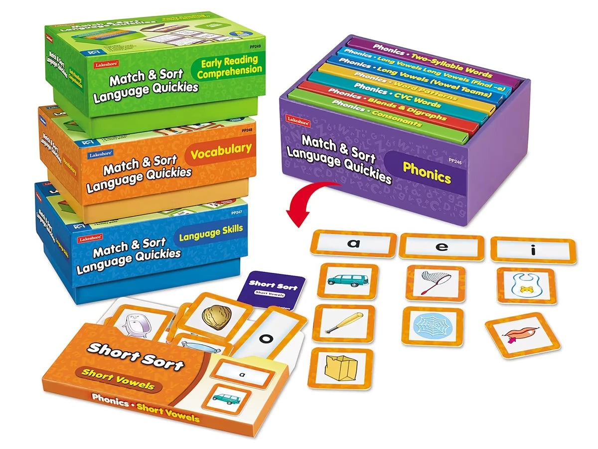 Match & Sort Language Quickies - K-Gr. 1 - Complete Set - US 9905
