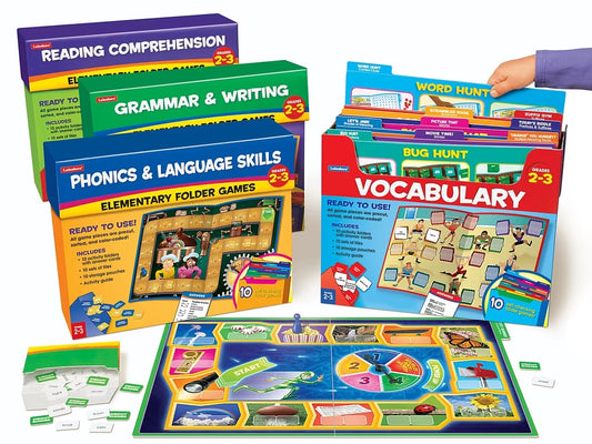 Reading & Writing Skills Folder Game Libraries - Gr. 2-3 - Complete Set - US 4913
