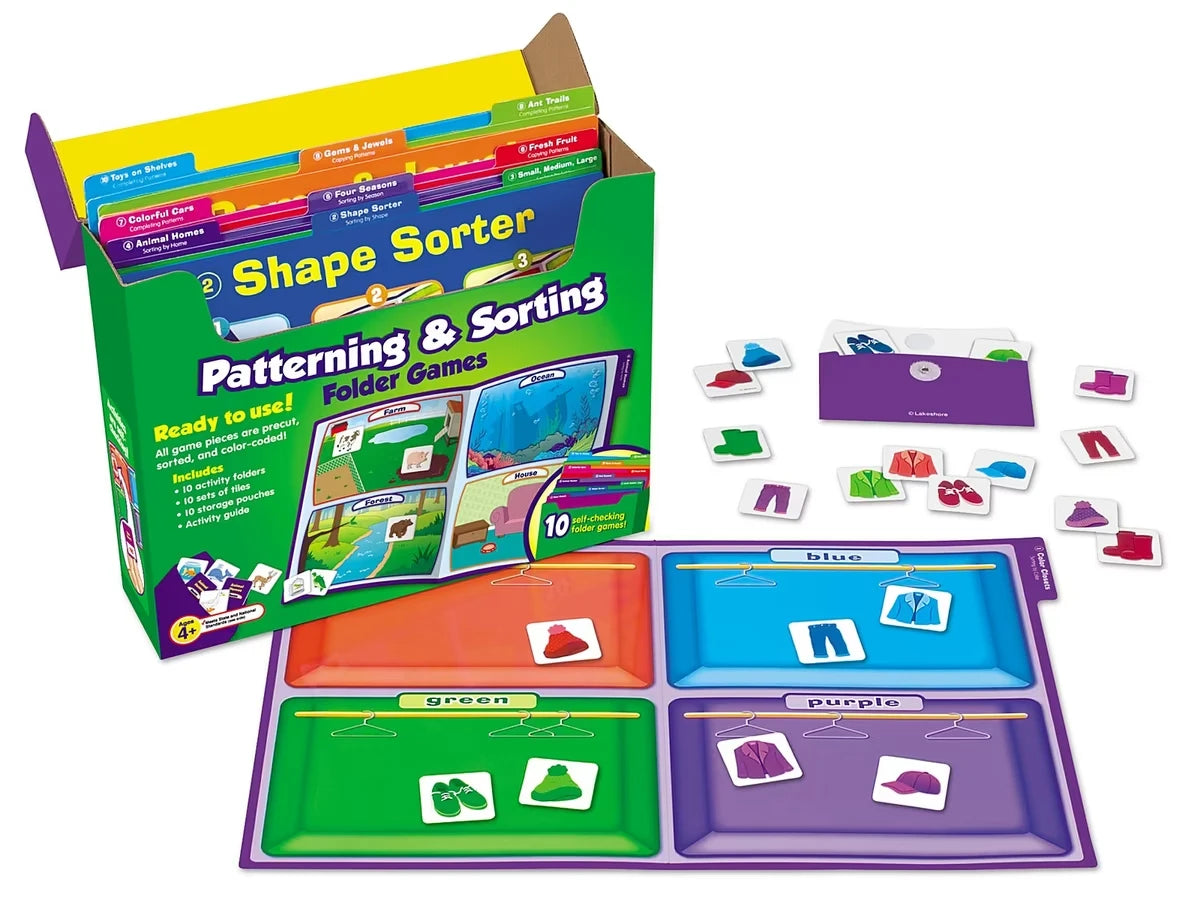 Patterning & Sorting Folder Game Library - Pre K-K - US 1977