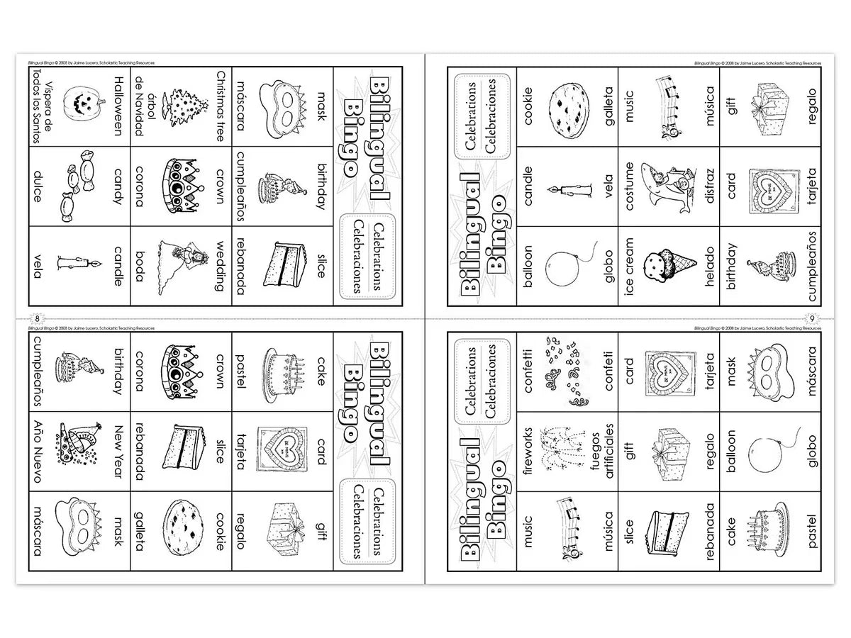 Bilingual Bingo Workbook - US 6479