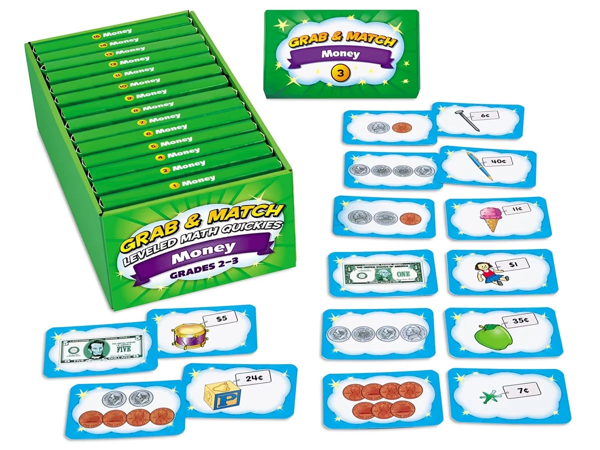 Grab & Match Leveled Money Quickies - Gr. 2-3 - US 8624